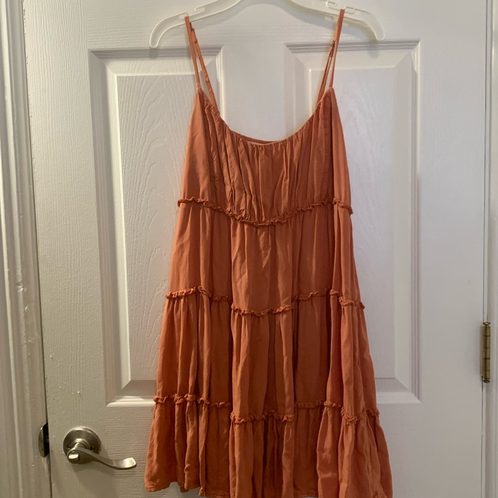Burnt orange baby doll dress from Aeropostale